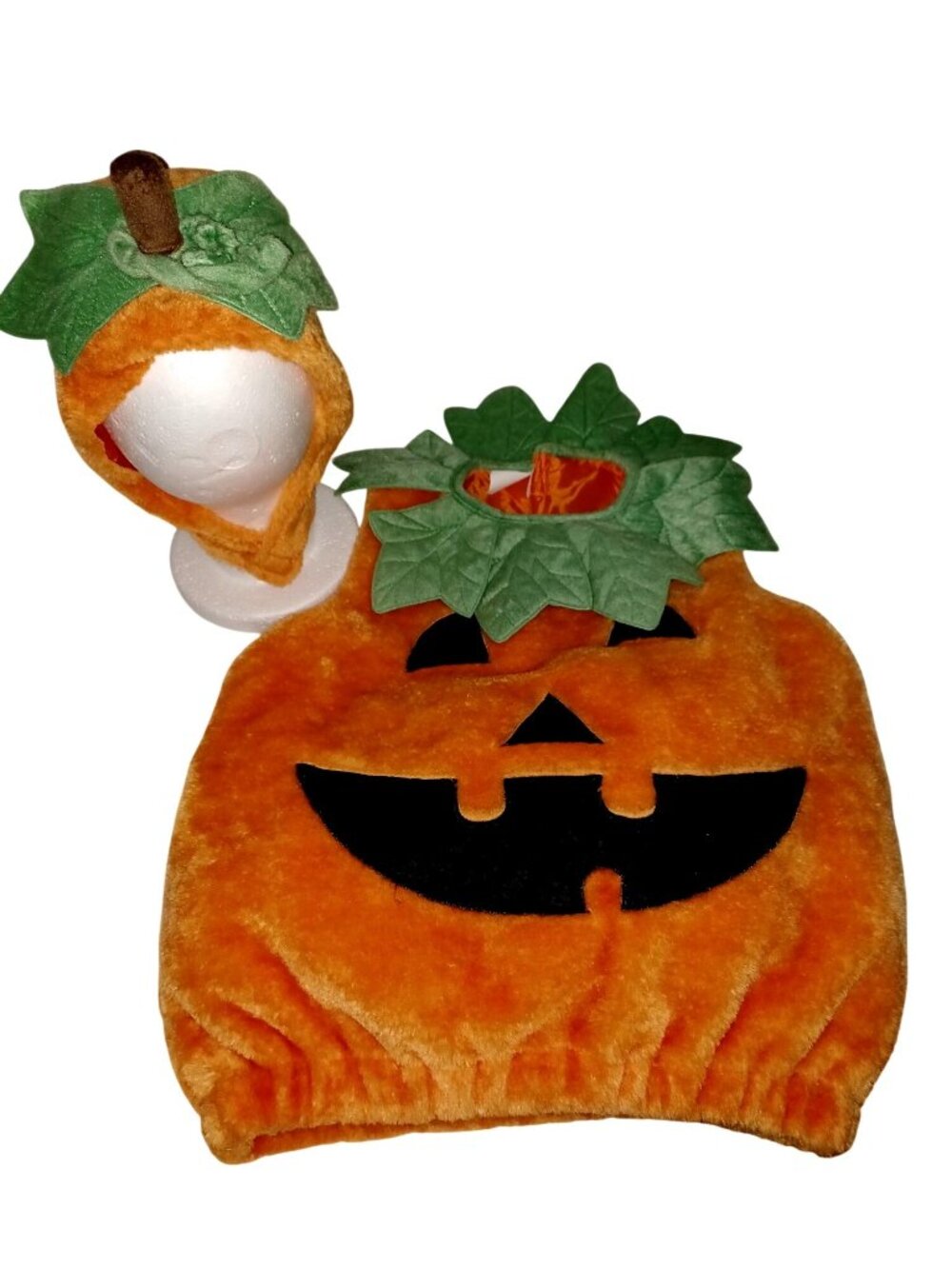 Halloween Pumpkin Costume Plush Jack O Lantern Spooktacular Creations Kids 5-7